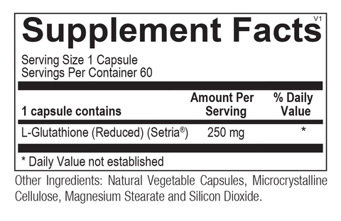 Chi Rho Chiropractic - Glutathione Supreme Dietary Supplement Facts Chi Rho Chiropractic - Glutathione Supreme Dietary Supplement Facts