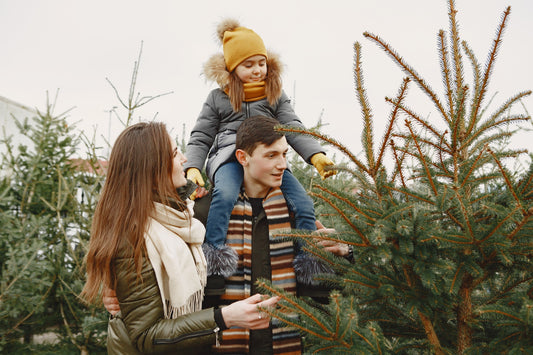 Family Picking Christmas Tree, Staying Healthy and Stress Free This Holiday Season