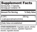 Brain Basics Ultra Alpha GPC 90 Capsules Supplement Facts