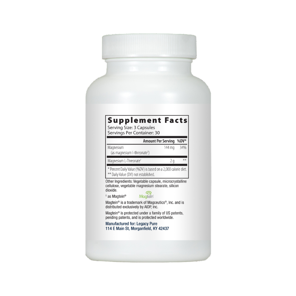 Brain Mag | Supplement Facts 2 | Legacy Pure Supplements