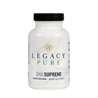 Legacy Pure DHA Supreme fish oil supplement bottle with 60 soft gel capsules