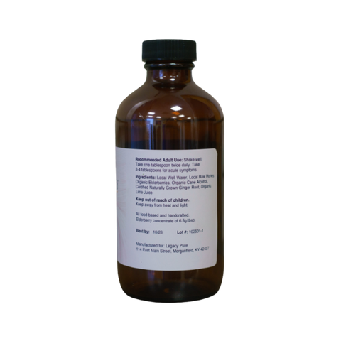 Elderberry Syrup | Supplement Facts | Legacy Pure Supplements