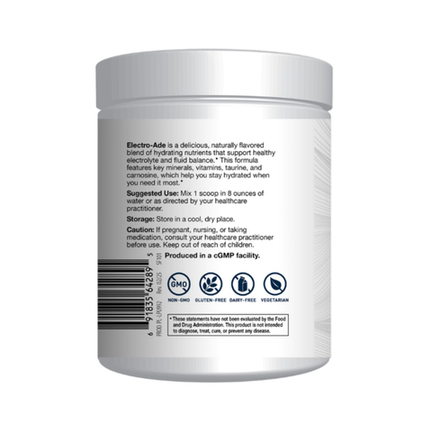 Electro-ade Lemonade | Dietary Supplement Facts 2 | Legacy Pure Supplements