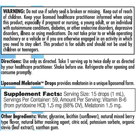 Liposomal Melatonin 2 fl oz
