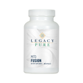 Supplement bottle labeled 'Legacy Pure Mito Fusion' on a white background