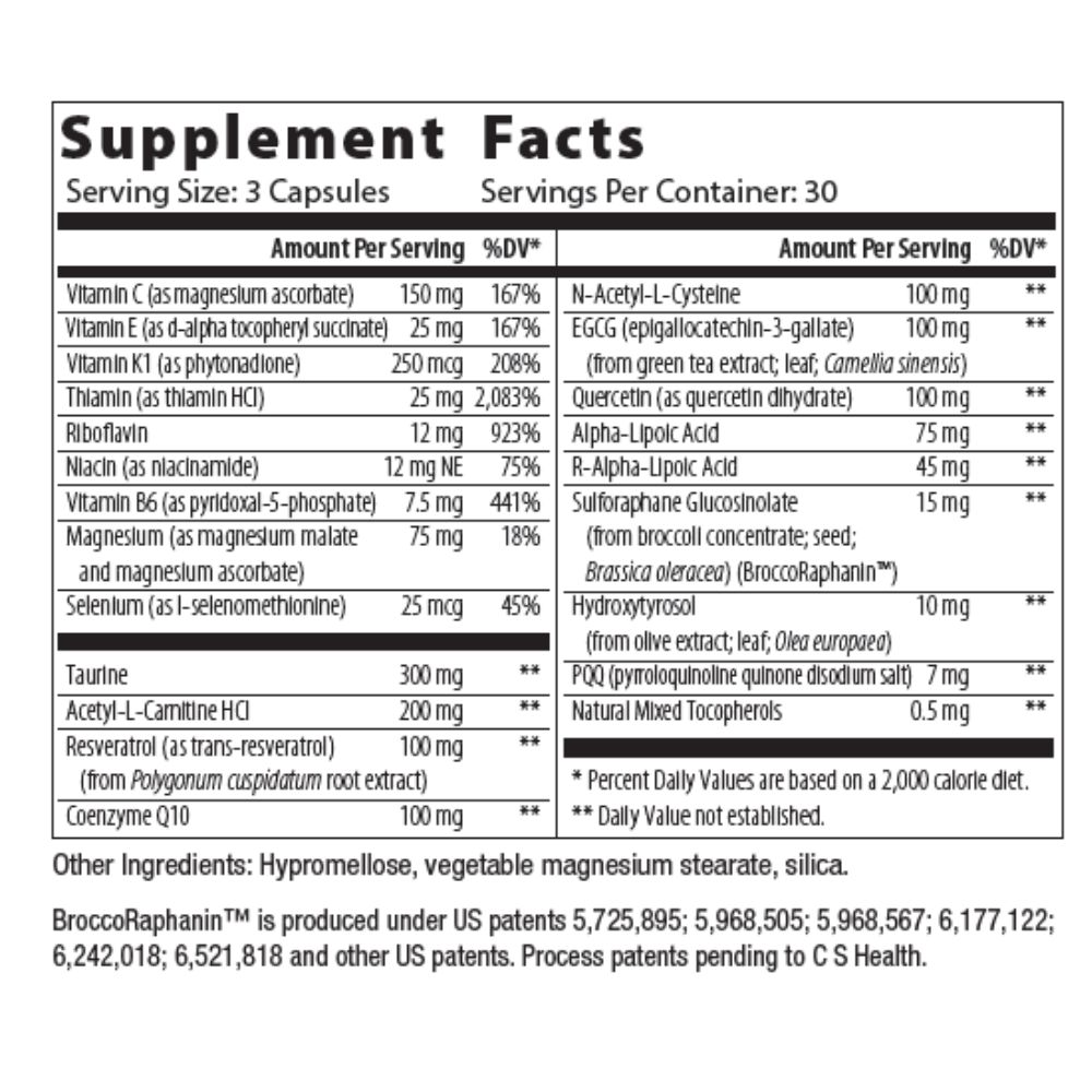 Mito Fusion | Supplement Facts 2 | Legacy Pure Supplements