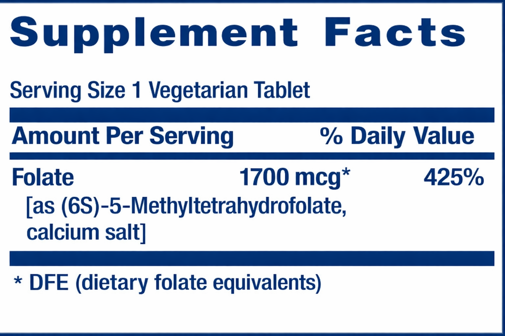 Optimized Folate (L-Methylfolate)