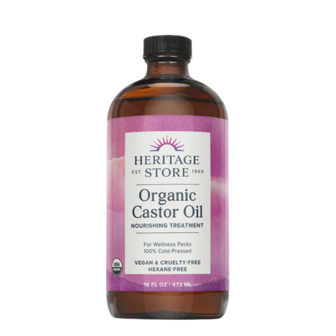 Organic Castor Oil Glass Bottle 16 fl oz
