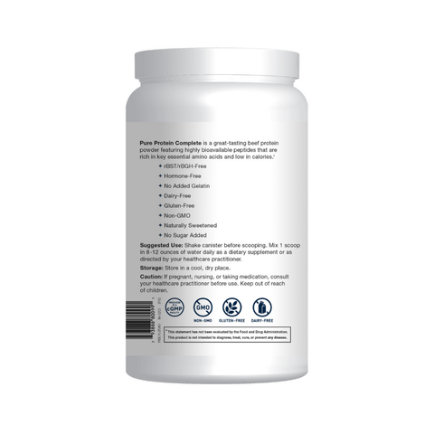 Pure Protein Complete | Supplement Facts 2 | Legacy Pure Supplements