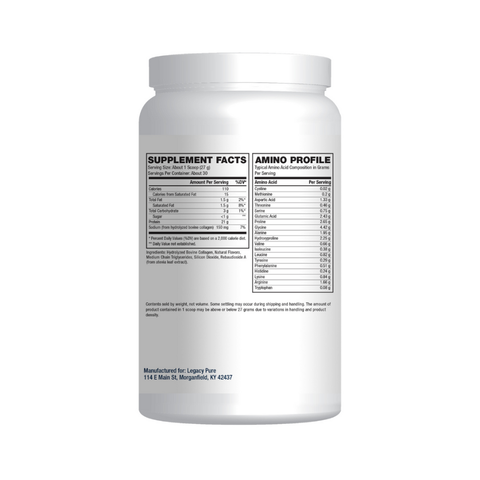 Pure Protein Complete | Supplement Facts | Legacy Pure Supplements