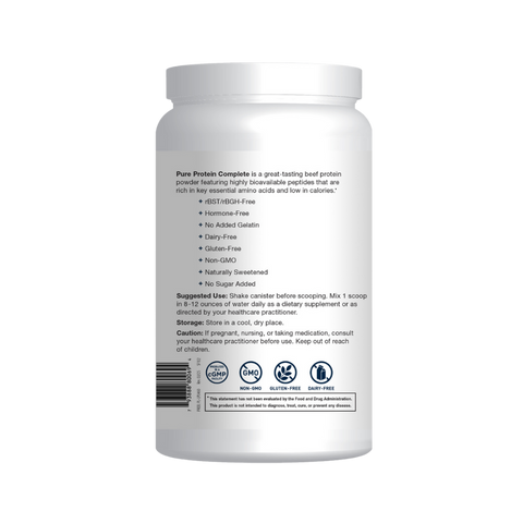 Pure Protein Complete Supplement Facts | Legacy Pure Supplements