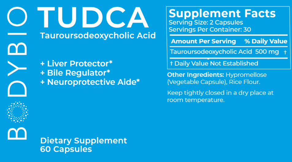 Tudca Dietary Supplement Label