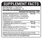 Serenity: Natural Support for Stress Reduction Dietary Supplement Facts