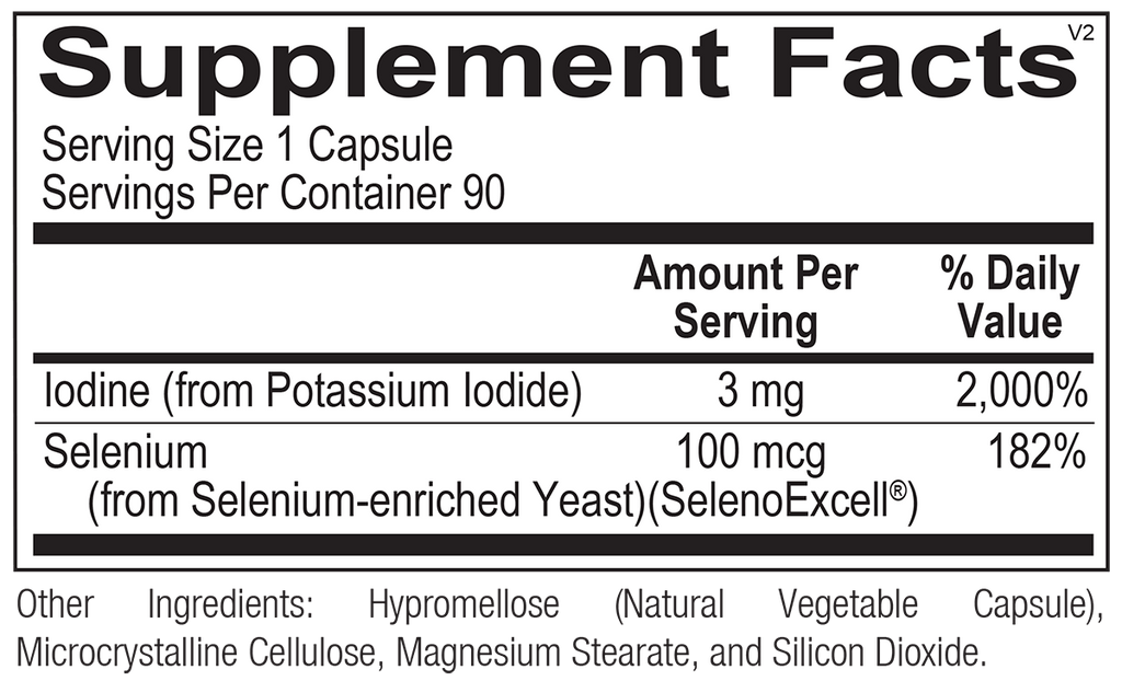 Chi Rho Chiropractic - Selenium Iodine Supreme Dietary Supplement Facts
