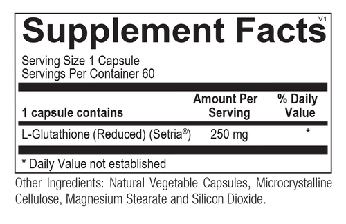 Chi Rho Chiropractic - Glutathione Supreme Dietary Supplement Facts
